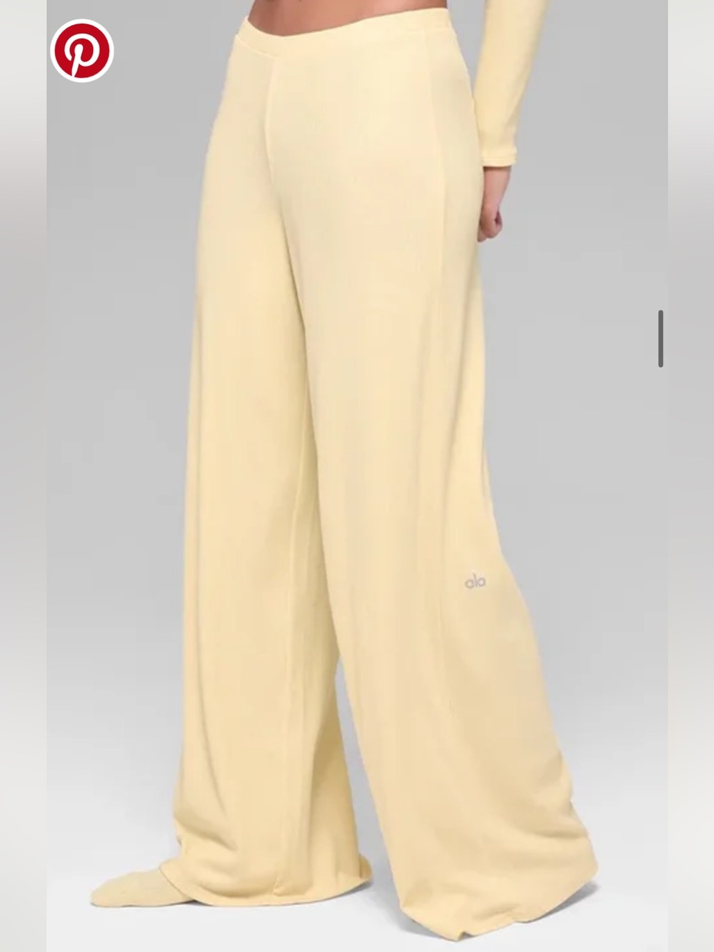 Alo Yoga Mid-Rise Dreamlight Straight Pant Yellow Size Extra Small